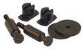 Dots knager til akustikpaneler 4,5 x 2,4 cm bruneret stål 2 stk.